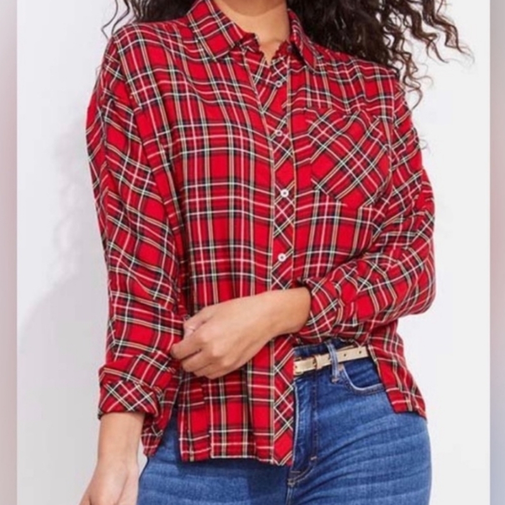 Vineyard Vines Red Plaid Button Down Shirt